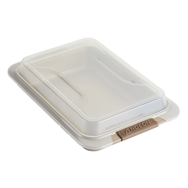 Anolon Advanced Nonstick Covered Cake Pan with Grips, Bronze