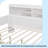Wooden Full Size Daybed With Storage Shelves, Multi-Functional Bed With Two Storage Drawers And Study Desk, Antique White-110702349-110702350