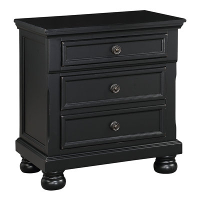 Bedroom Furniture Bun Feet Nightstand With Hidden Drawer Casual Transitional Bed Side Table