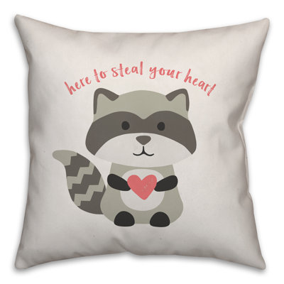  Coussin Steal Your Heart Raccoon