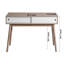 Console de table d'entrée avec espace de rangement et pieds en bois, canapé derrière le canapé pour le couloir, salon, couleur naturelle