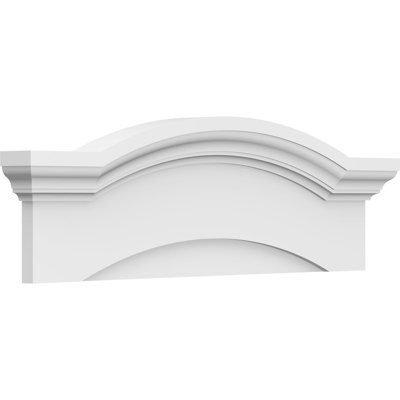 32"W x 10-1/2"H x 2-3/4"P Eyebrow Architectural Grade PVC Pediment