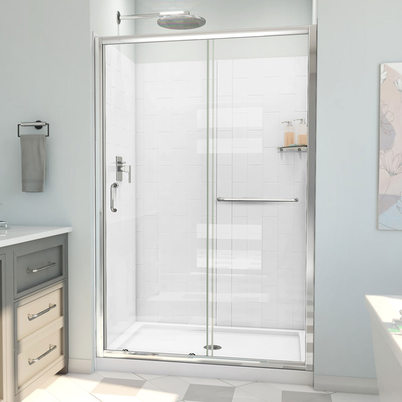 Ensemble de douche rectangulaire l 60 po x P 36 po x H 78 po, Chrome
