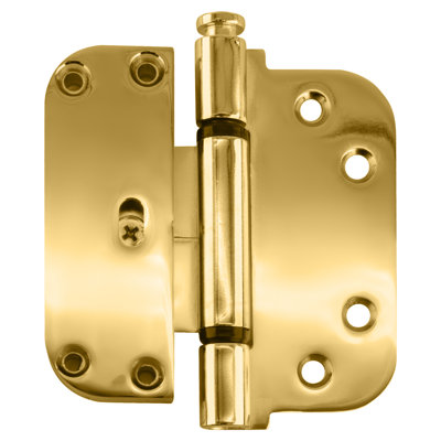 Brixwell 56-223pb Adjustable Guide Hinge Polished Brass Flat Leaf with NRP Pin