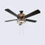 Ventilateur de plafond à DEL en cristal clair de 52 po avec ensemble de lumières Helskdg-471706224