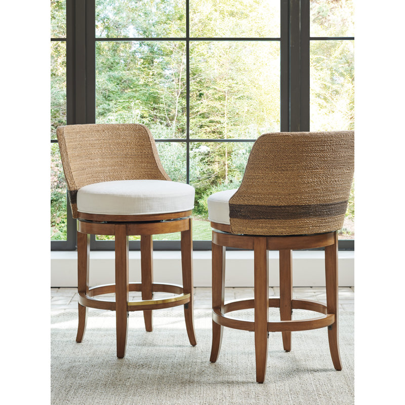 Tabouret de bar Palm Desert Kipton, Blanc, 24"