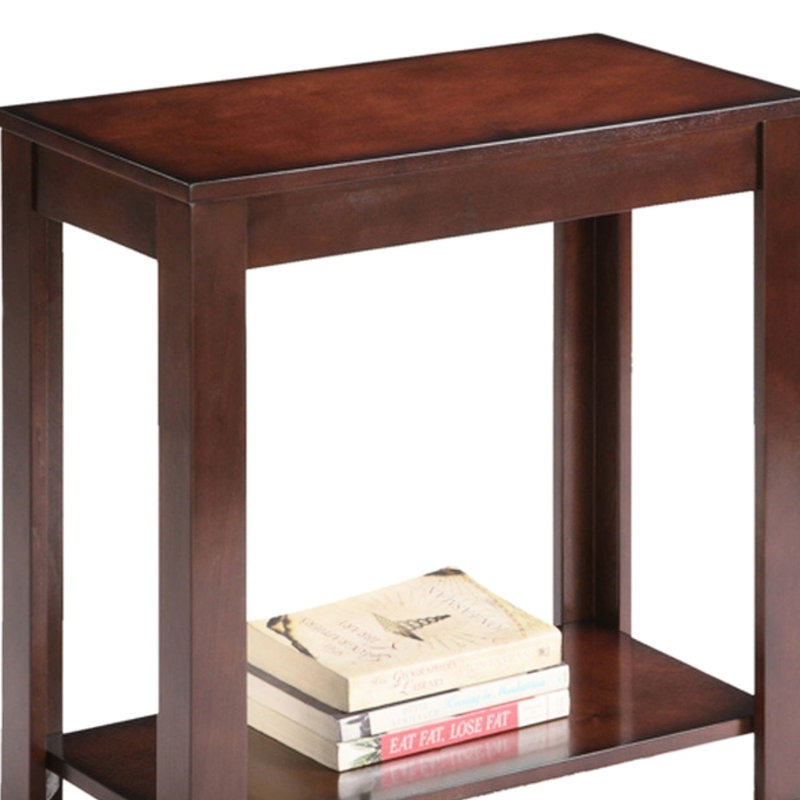 Haut de table d'appoint 24 po en cerisier foncé, design traditionnel, poids de 250 lb, table en cerisier associée en bois composite, conception, capacité, fabrication,