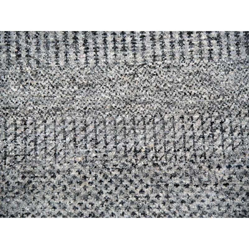 Tapis rond gris en laine noué à la main 14 pi x 14 pi Ellie 03E5375D8A3C4E4B806896F1139EC7BD