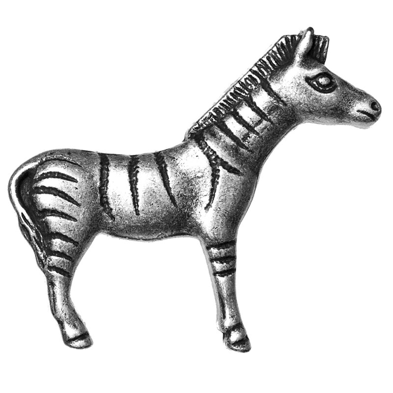 Poignée fantaisie surdimensionnée pour cheval 2 1/4 po, Étain