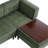 4 - Piece Upholstered Green Tufted Corduroy Modular Sectional with Pillow Back and Removable Flip-Tray Top Storage Ottoman-1624904040