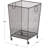 Metal Square Mesh Wire Rolling Laundry Storage Basket With Ring Handles-63108068