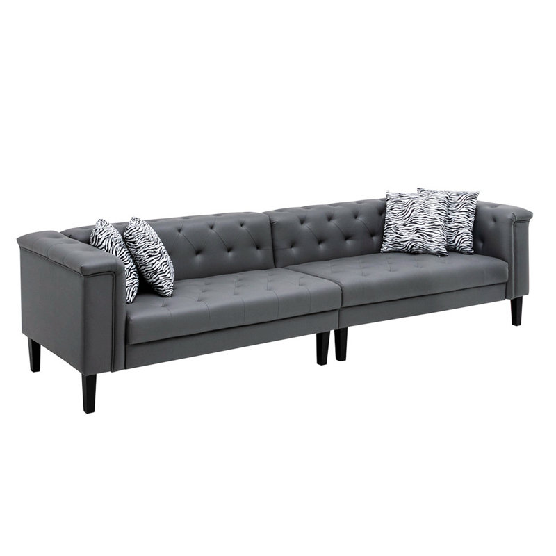 Canapé Chesterfield à accoudoirs roulés de 120,07 po tactile