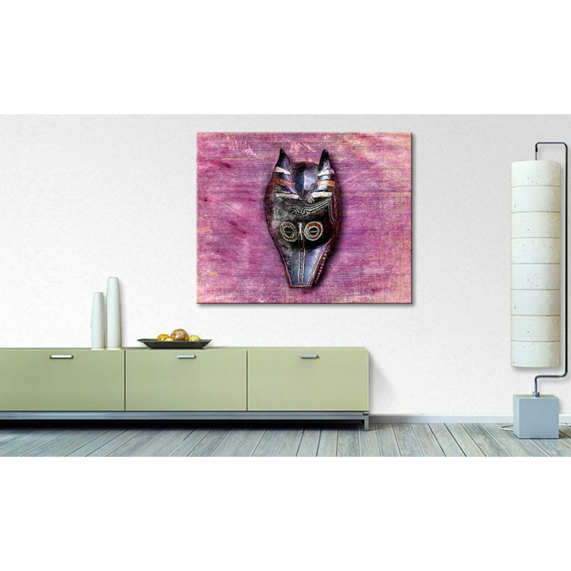 Afro Mask Wrapped Canvas Wall Art, 80cm H x 100cm W, 100% cotton canvas