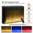 Farmhouse  Fireplace Tv Stand  For Tvs Up To 80" With 36" Electric Fireplace, Large Highboy Entertainment Center With Led Lights, Glass Door Cabinet & Storage Drawer-1097627898