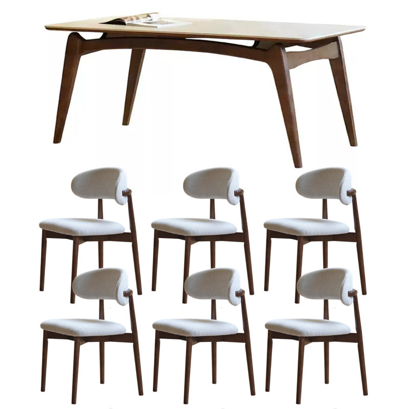 Modern Creative Durable Rock Slab Dining Table Set