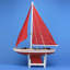 Bateau à voile flottant en bois-11806749-11806744