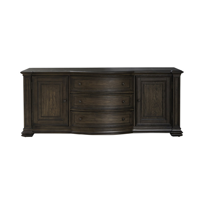 Console de télévision 78 pouces avec 3 tiroirs et 2 portes Dillmon