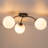 Kaynen 3-Light Minimalist Branch Flush Mount Light With Frosted Glass Shades-1956830627