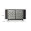 Buffet console Zoko, 2 portes, chrome, bois de frêne gris 60 po