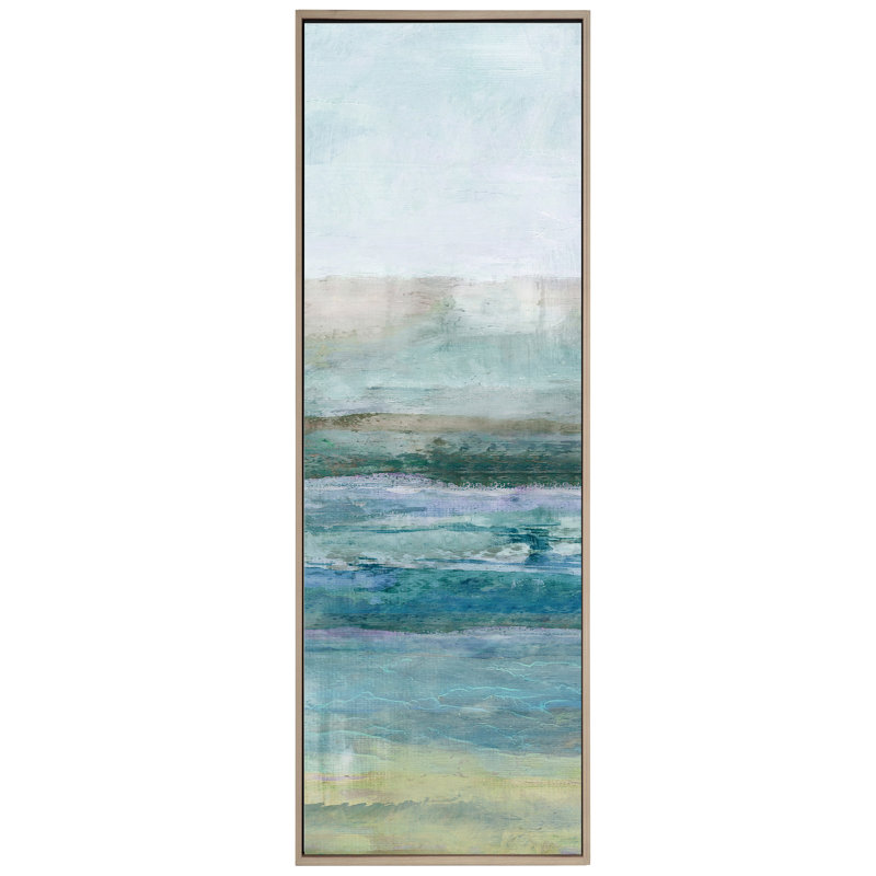 Sky Is Blue1, 54" H x 18" W, Framed Print, Black Frame Silver Facing