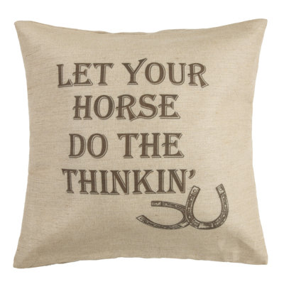 Horse Feather Reversible Throw Pillow