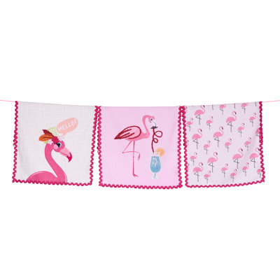 The Flamingo Fun Artisan Kitchen Tea Towel Set of 3