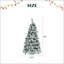 Arbre de Noël enneigé épinette 4 pi avec cônes de pin, sapin de Noël artificiel avec 170 pointes de branches, branches mixtes en PE et PVC, 120 lumières DEL multicolores, 11 modes de clignotants, décorations des Fêtes-1507937874