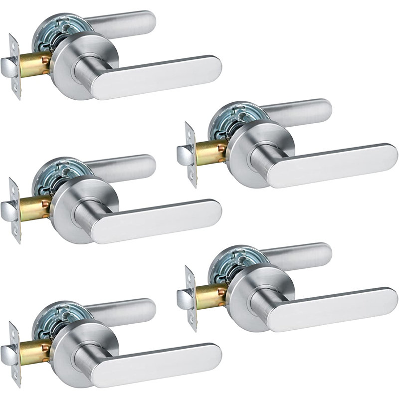 Entry Set with Electronic Deadbolt and Door Handle with Lever, Satin Nickel