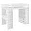 Lit mezzanine double avec grandes tablettes, bureau et lumière DEL-1144353603-1144353602