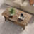 Solid Wood Farmhouse Brown Rectangle 47-Inch Mid-Century Center Coffee Table with Open Storage Shelf, 2-Tier Modern Simple Low Cocktail Tea Table-659205819