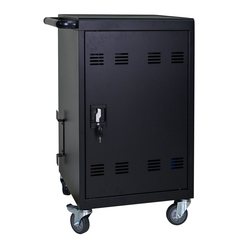 Chariot de charge pour 30 tablettes et ordinateurs portables, avec verrou et roues