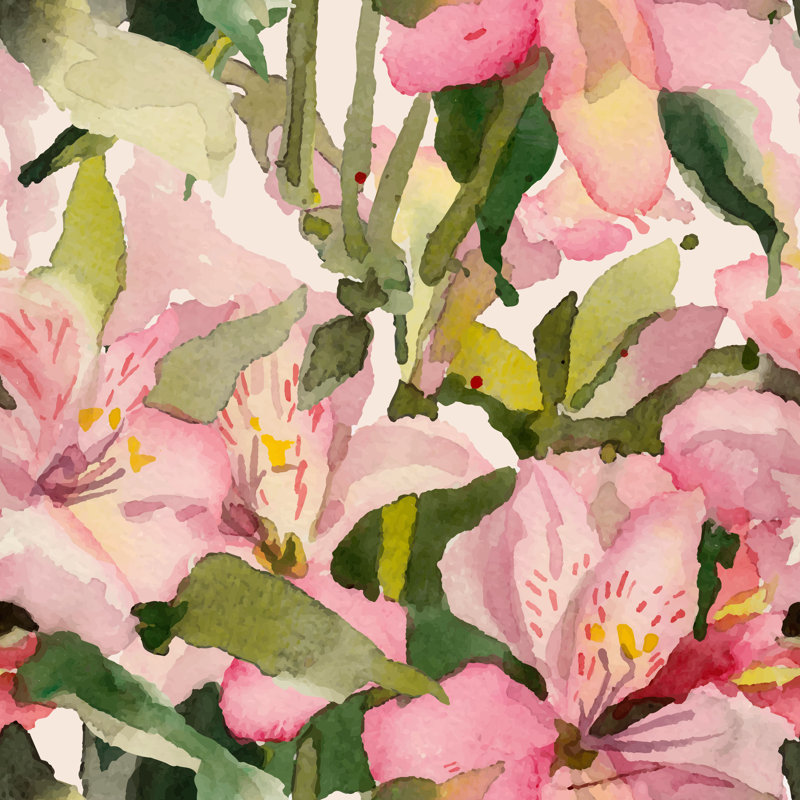 Aquarelle - peinture sur toile tendue, H 20 po x l 20 po