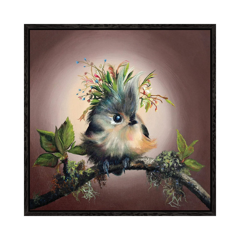 Spike 1 Piece Wall Art on Canvas, 93.98 cm H x 93.98 cm W, Black Framed