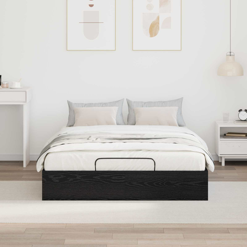 Bed, Small Double (4'), Black Oak