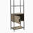 Three-tier bookshelf with storage cabinet