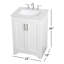 Ensemble de meuble-lavabo simple l 24 po x P 19 po x H 34 po Moore-901600490