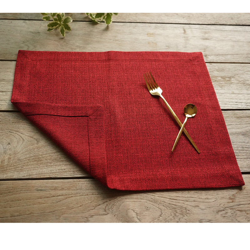 Napperon en tissu Andreane, Rouge