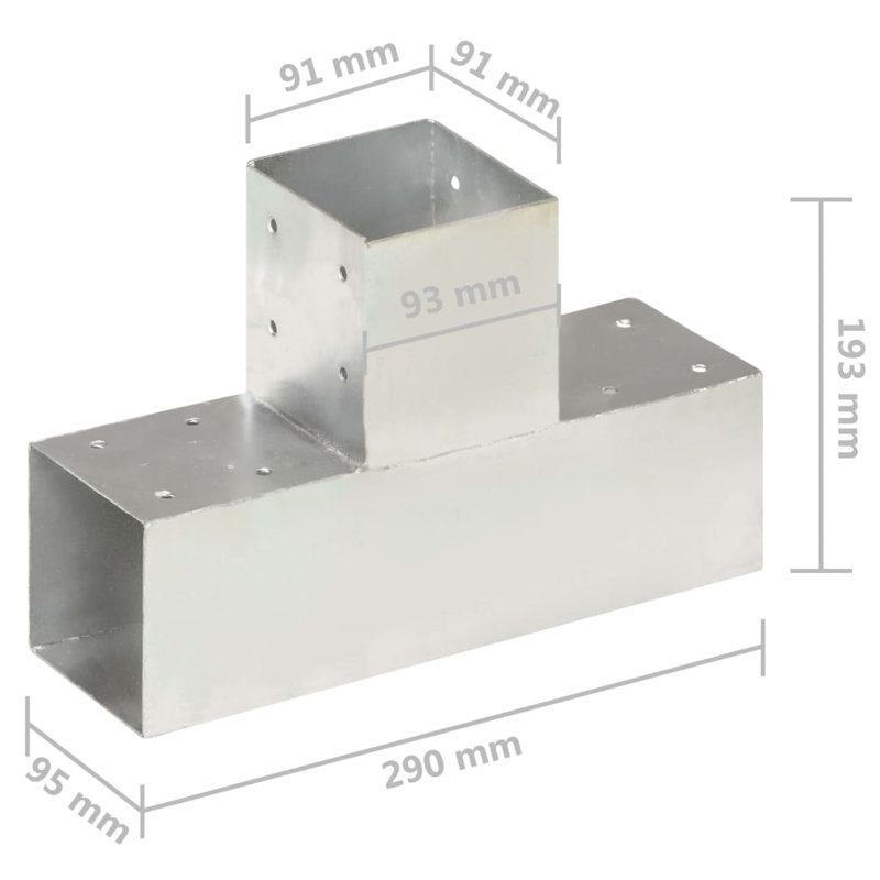 Melvindale Dakota Fields Metal Panel Connector for Posts, 7.6cm H x 12.7cm W x 3.74cm D