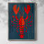 Geo Lobster I, reproduction encadrée - bois massif-670581871