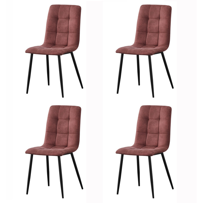 Aliauna Upholstered Side Chair, Pink