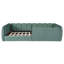Lit plateforme pour lit double rembourré en velours vert-129682530