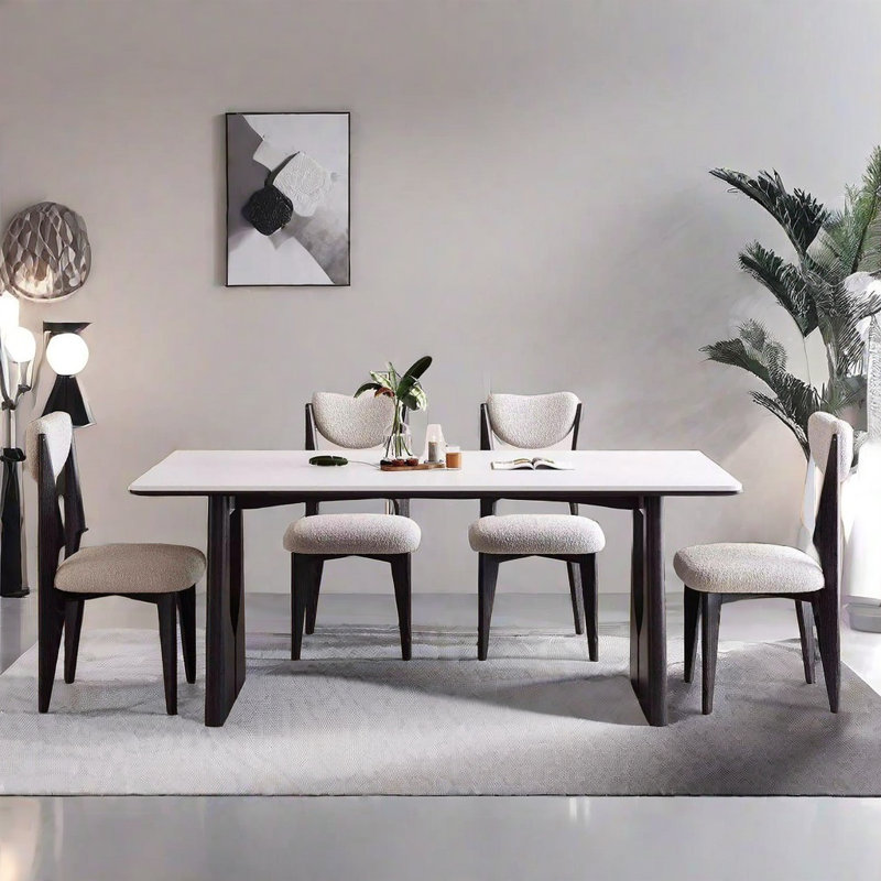 Ensemble de table et chaises Sweet and Creamy, H 29,52 po x L 55,11 po x l 31,49 po