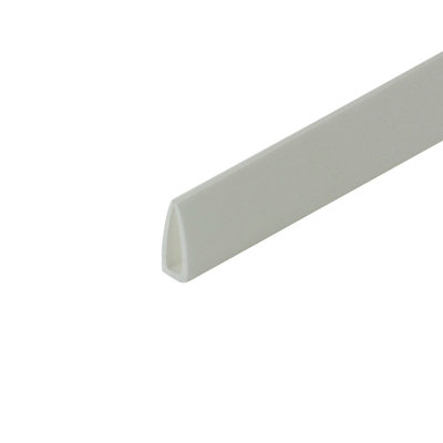 Outwater White Plastic U-Channel, Fits Panels 1/8" Thick, 1/2'' Legs, 3/16'' Base, 60'' (Pack Of 2)