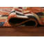 Checkered Wool Orange Moroccan Oriental Area Rug 7x10