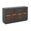 Buffet arqué avec rangement, grande armoire arquée avec portes en verre-1371129321