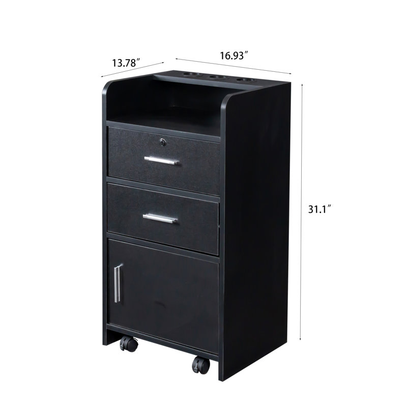 Buffet décoratif 1 porte Demorest, Noir