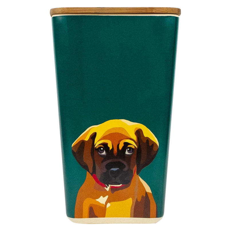 Green Bamboo Treat Jar