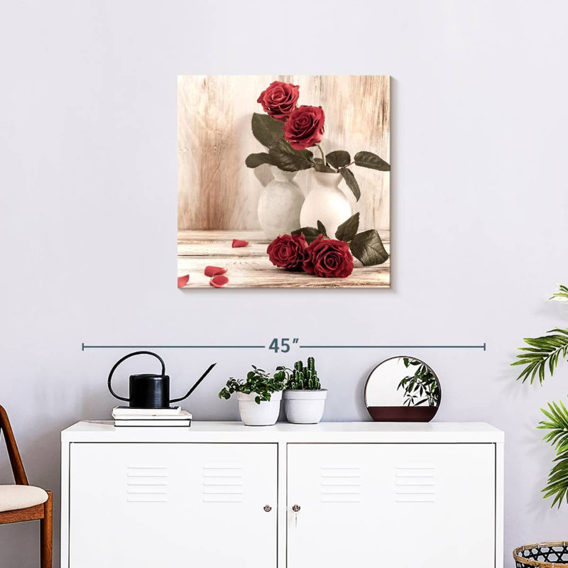 Vase de roses Harnek, H 24 po x l 24 po