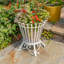Porte-bûches en fer écusson assorti blanc (ensemble de 2)-129454071