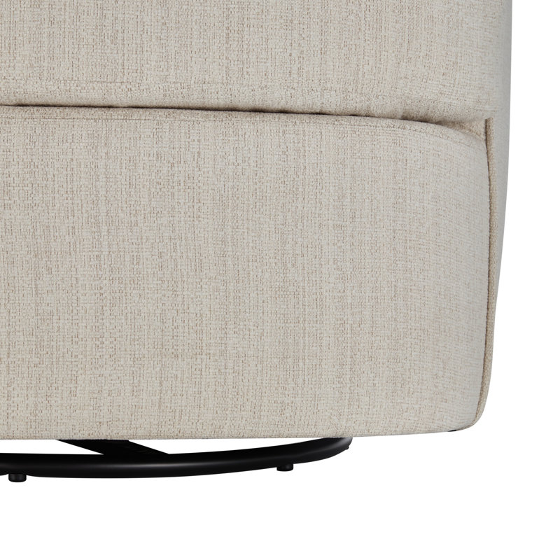 Chaise pivotante à 360 degrés, Tissu blanc cassé